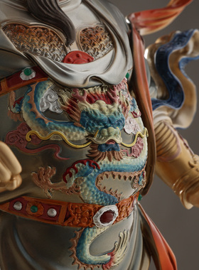 全铜真武大帝神像家用供奉摆件