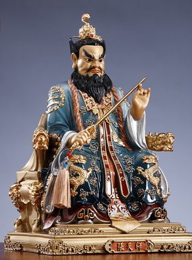 龙虎山张天师张道陵骑虎铜像摆件