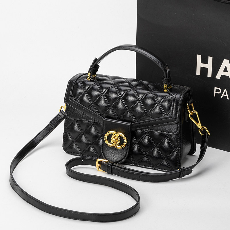 七夕送女友礼物真皮包女2024新款时尚菱格小方包高级感单肩斜挎包,淘宝优惠券,粉丝福利购,淘宝优惠卷