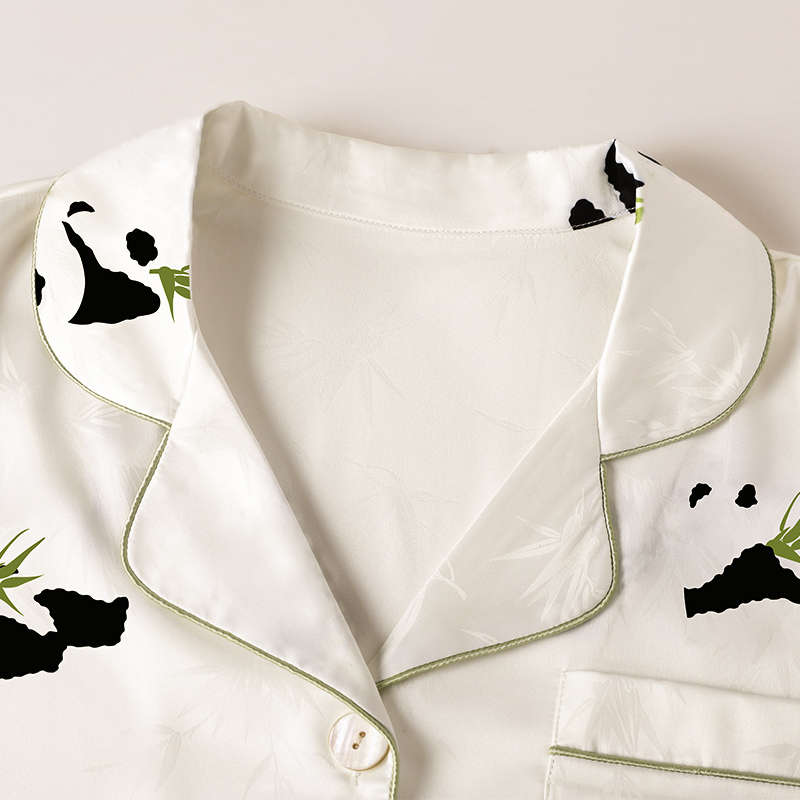 情侣2023年新款夏季冰丝长袖睡衣 pinksea内衣睡衣/家居服套装