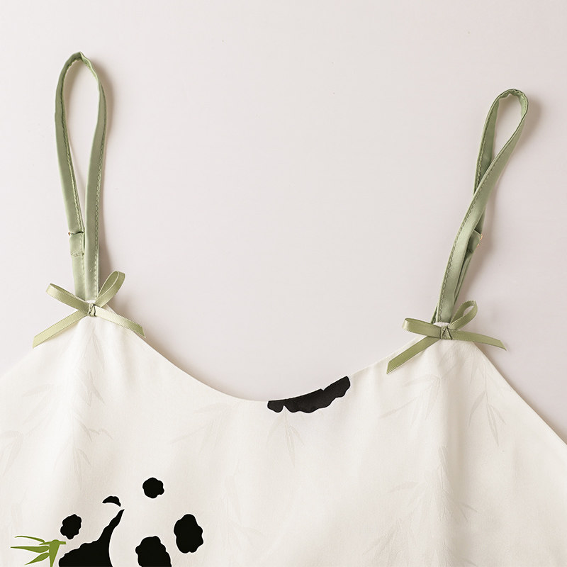 pinksea夏2023年新款冰丝吊带睡衣 pinksea内衣睡衣/家居服套装