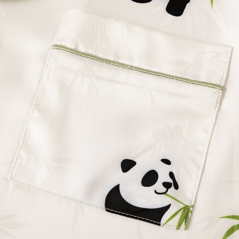 情侣2022年新款夏季冰丝长袖睡衣 pinksea内衣睡衣/家居服套装