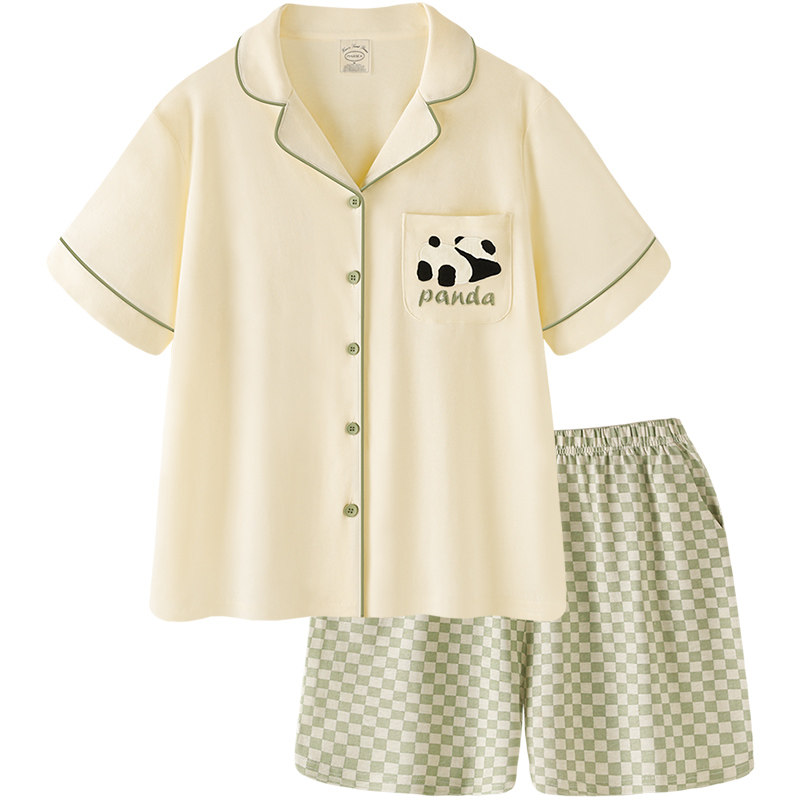 情侣夏薄款短袖纯棉2023年新款睡衣 pinksea内衣睡衣/家居服套装