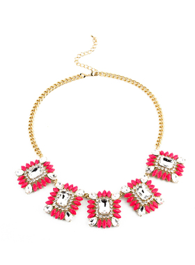 珍珠宝石欧美复古锁骨链网红同款