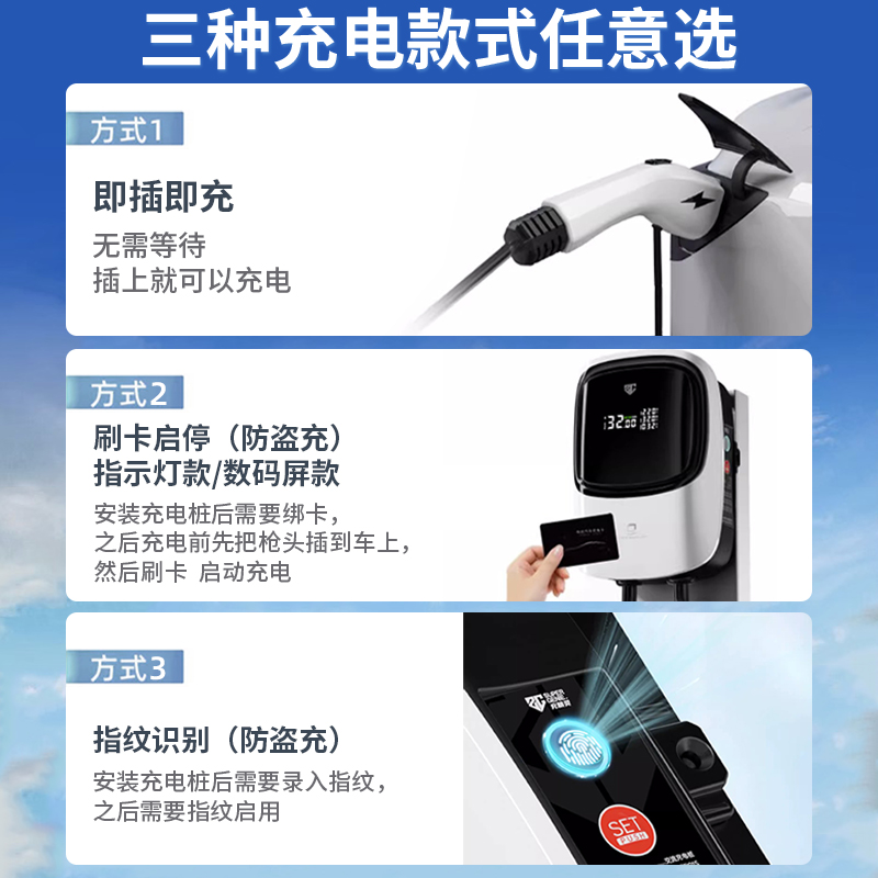 吉利几何A专用充电桩c/apro/e汽车G6新能源M6家用7KW220V交流快充 - 图0