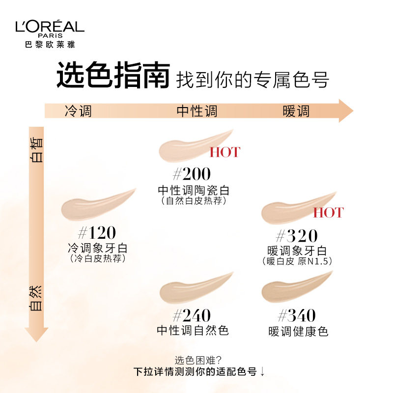 欧莱雅遮瑕控油持久哑光女气垫bb霜 欧莱雅彩妆BB霜