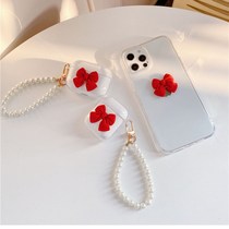 Headphone protective sheath Girls Cubism Butterfly Knot Pearl Chain AirPods Pro Softshell Apple 2 3 Generation Bluetooth