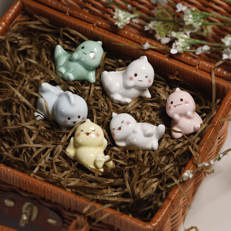 陶瓷奶龙筷架家用酒店筷枕可爱动物家用小摆件生日节日创意小礼物,淘宝优惠券,粉丝福利购,淘宝优惠卷