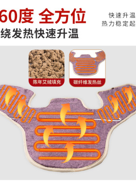 艾绒海盐颈肩背部热敷包艾灸理疗