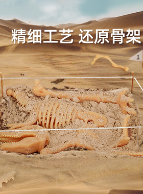 恐龙化石儿童手工diy考古挖掘玩具男孩女孩敲挖宝石蛋寻宝藏盲盒