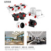 Black square ceiling spotlight anti-glare honeycomb 3-head shot