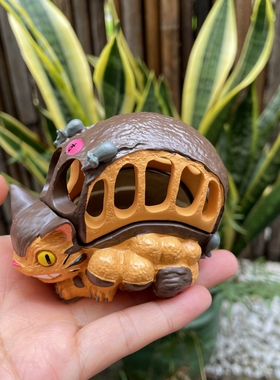 树下盒 小猫巴士首饰小物件收纳盒 汽车手办公仔摆件饰品景观