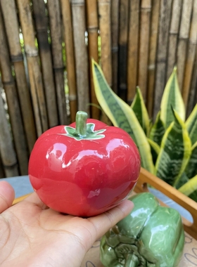 树下盒 微瑕疵陶瓷仿真蔬菜水果摆件西红柿柠檬装饰拍照道具摆设