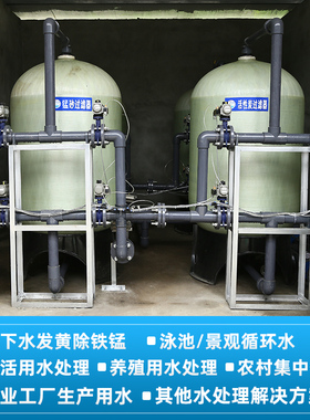 多介质锰砂除铁锰净水设备过滤器