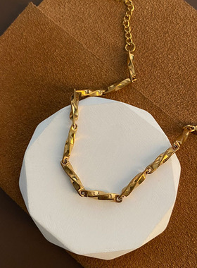 莫比乌斯钛钢手链男潮手串ins小众设计感冷淡风女式手环情侣首饰