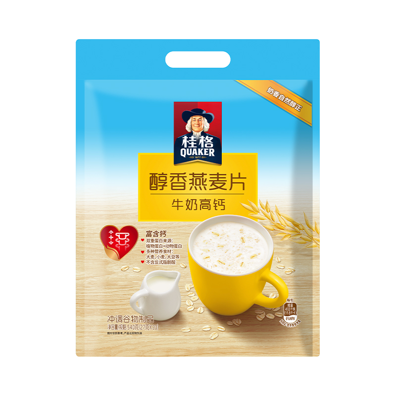 桂格醇香燕麦片540g*1牛奶红枣独立小包装谷物冲饮即食营养早餐 - 图0
