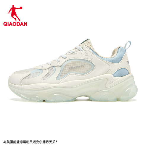 商场同款乔丹休闲鞋女2025冬季软底网面透气运动鞋厚底增高老爹鞋 - 图1