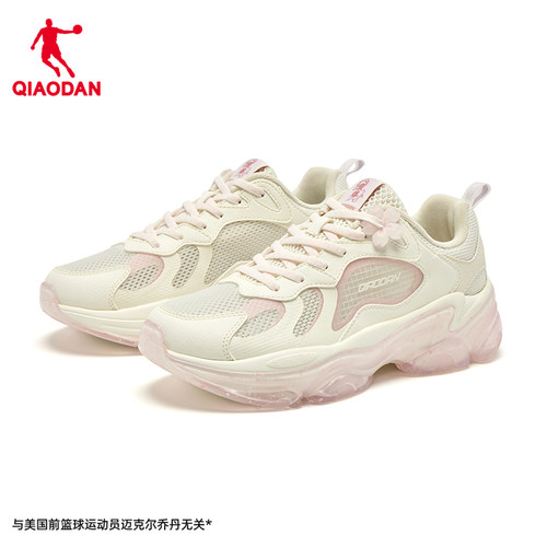 商场同款乔丹休闲鞋女2025冬季软底网面透气运动鞋厚底增高老爹鞋 - 图3