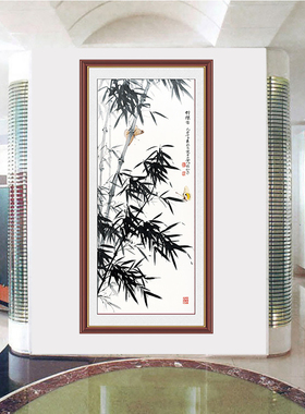 装裱牡丹花开富贵办公室挂画国画