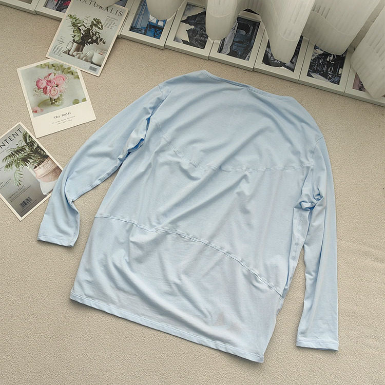 一字领宽松运动休闲T恤女长袖遮臀瑜伽服防晒罩衫健身服上衣,淘宝优惠券,粉丝福利购,淘宝优惠卷