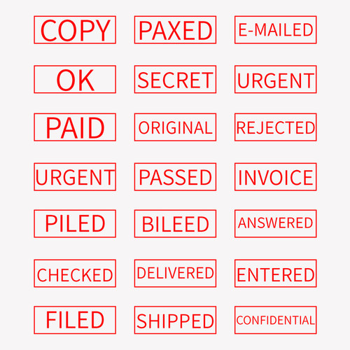 刻章英文财务外贸copy paid original PASSED URGENT办公室印章 - 图3