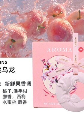 浮雕玫瑰石膏香挂车载衣柜香薰挂件持久扩香除异味高颜值伴手礼