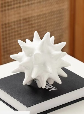 轻奢现代简约离子电镀陶瓷海胆球茶几样板间家居酒店工艺饰品摆件