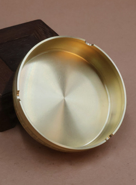 黄铜回纹烟灰缸酒店吧茶桌几床头五虎龙凤烟灰缸商用便携防摔烟缸