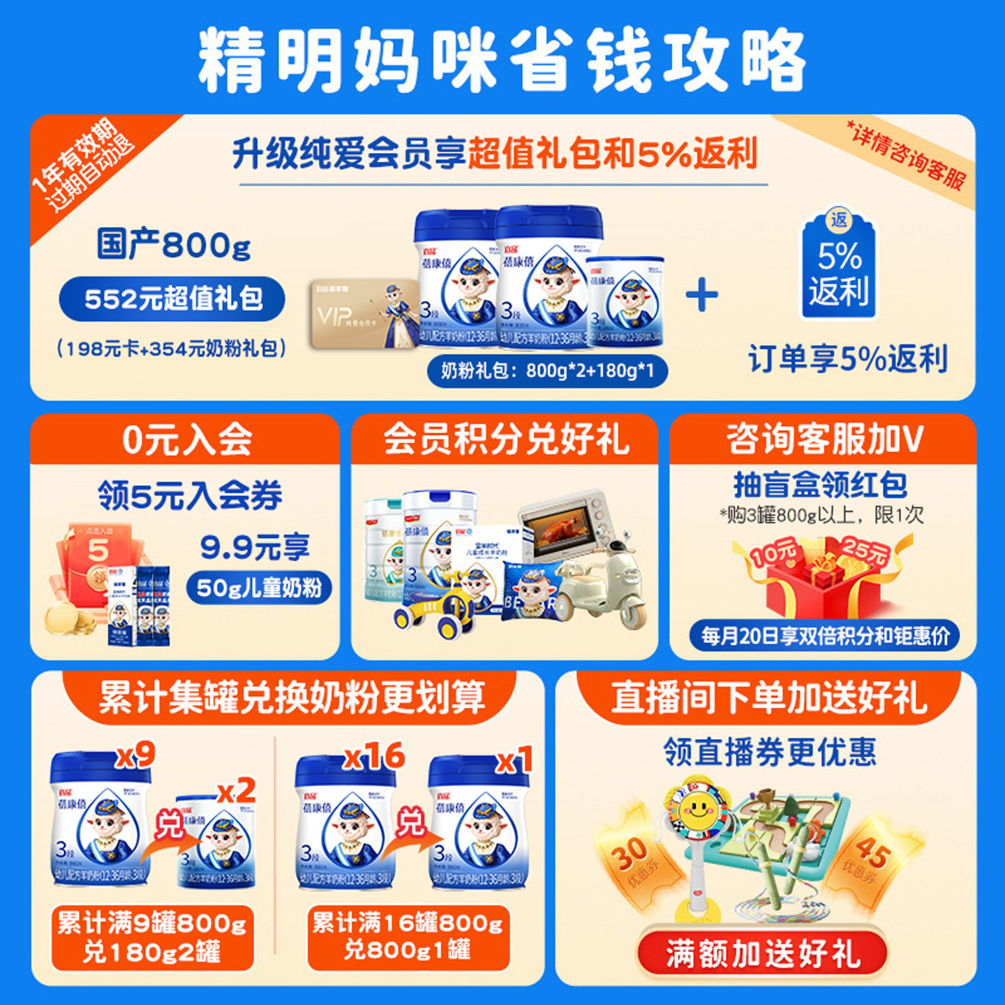 蓓康僖婴幼儿配方羊奶粉3段800g*12罐1-3岁旗舰店官网正品羊奶