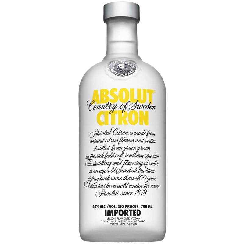 郎家园进口洋酒ABSOLUT CITRON绝对伏特加柠檬味瑞典烈酒鸡尾酒 - 图3