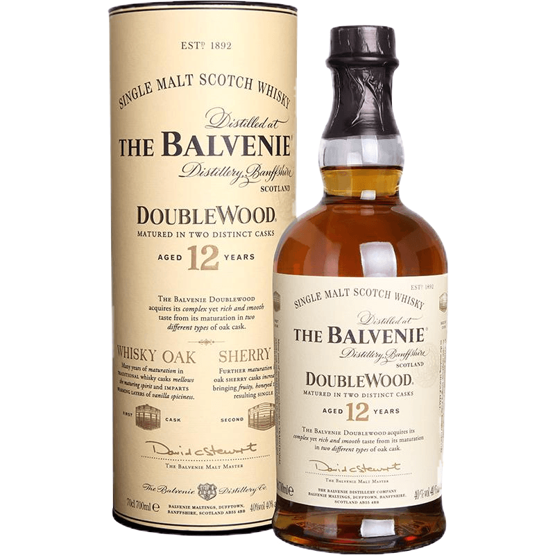 洋酒郎家园Balvenie 12YO百富12年双桶陈酿单一麦芽威士忌酒-图1