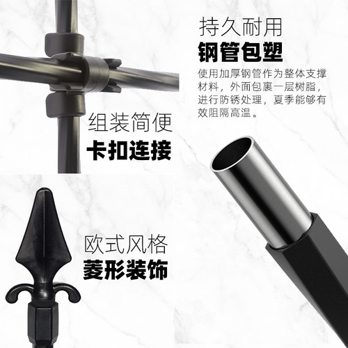 栅栏花架爬藤架月季攀爬花爬墙网格支架户外庭院蔷薇阳台铁艺架子 - 图2