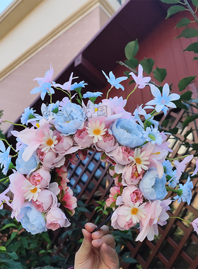 明星同款簪花绢布簪花发箍浔埔
