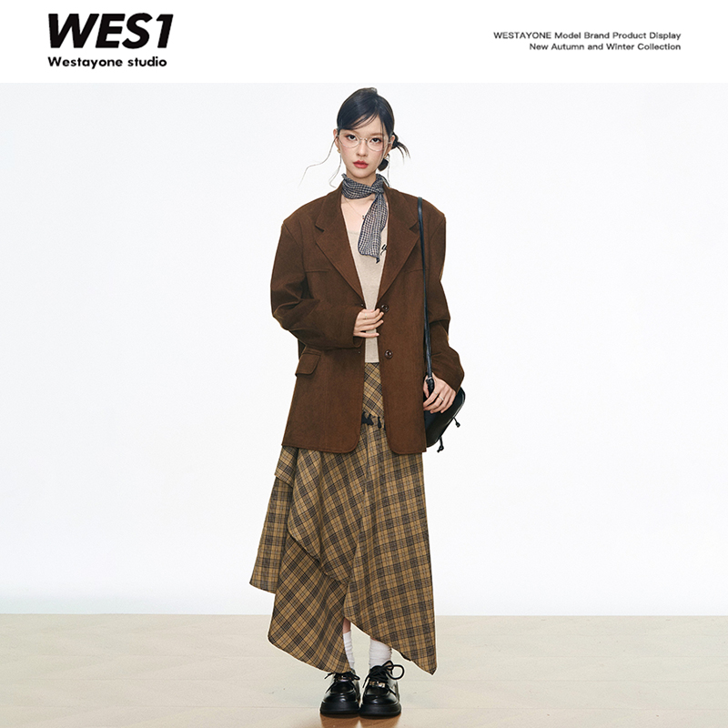 【专属】WESTAYONE西装外套+半裙+内搭开衫+长裤
