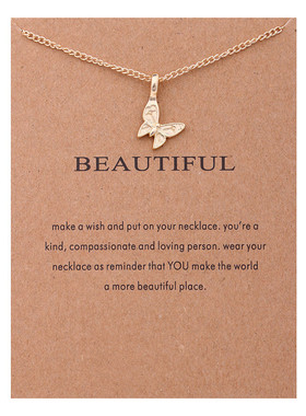 unicorn alloy card necklace collarbone chain 外贸项链