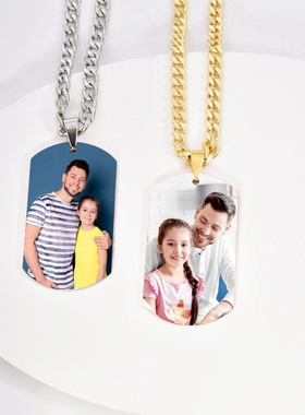 欧美项链情侣军牌项链