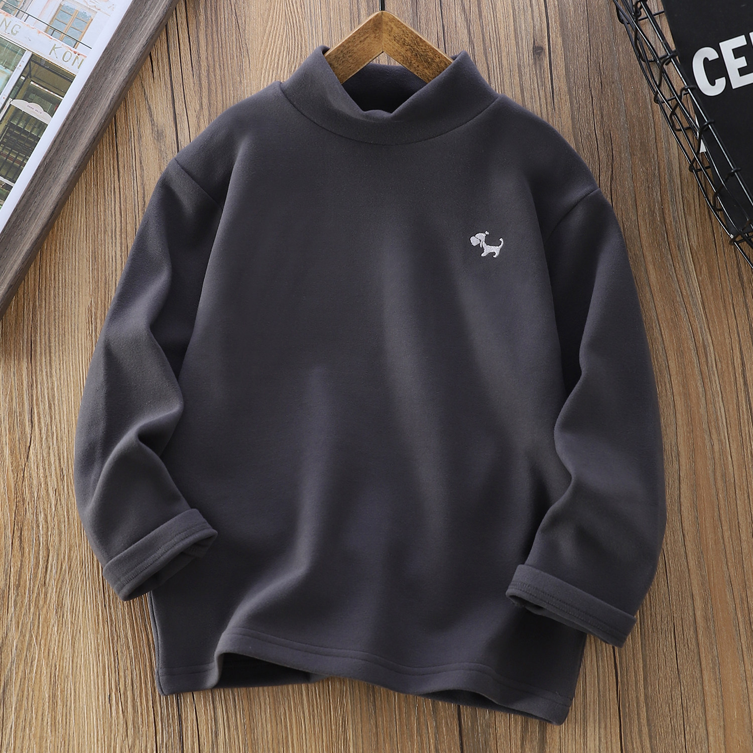 男童自发热德绒打底衫2025秋冬中大童半高领保暖内搭厚T恤衫1957,淘宝优惠券,粉丝福利购,淘宝优惠卷