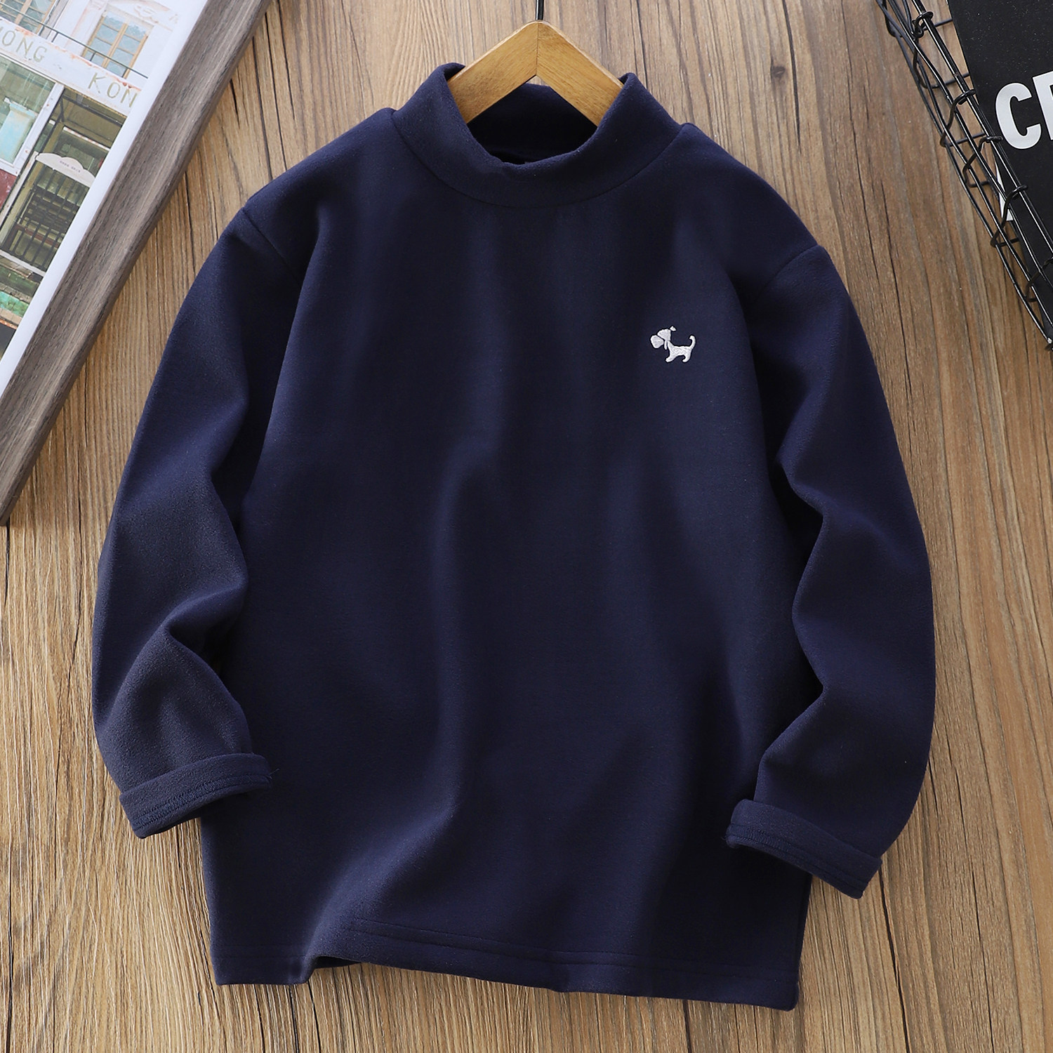 男童自发热德绒打底衫2025秋冬中大童半高领保暖内搭厚T恤衫1957,淘宝优惠券,粉丝福利购,淘宝优惠卷