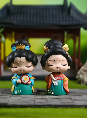 新品爆款家居摆件车载摆件唐仕女摇头摆件工艺品客厅