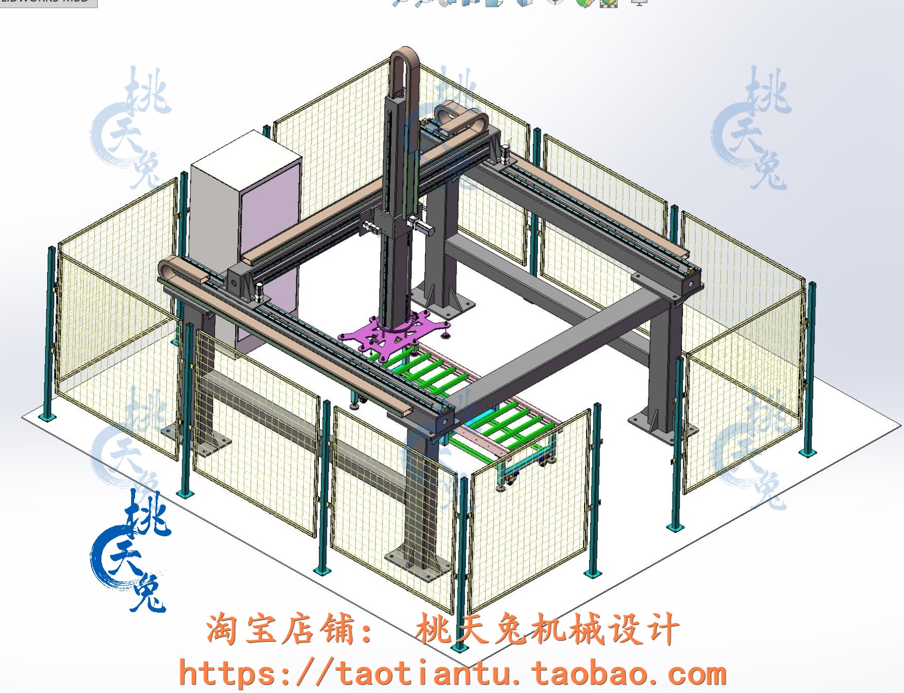 80套桁架码垛机械手3d图纸龙门码垛搬运机器人大型桁架机械手龙门 - 图3