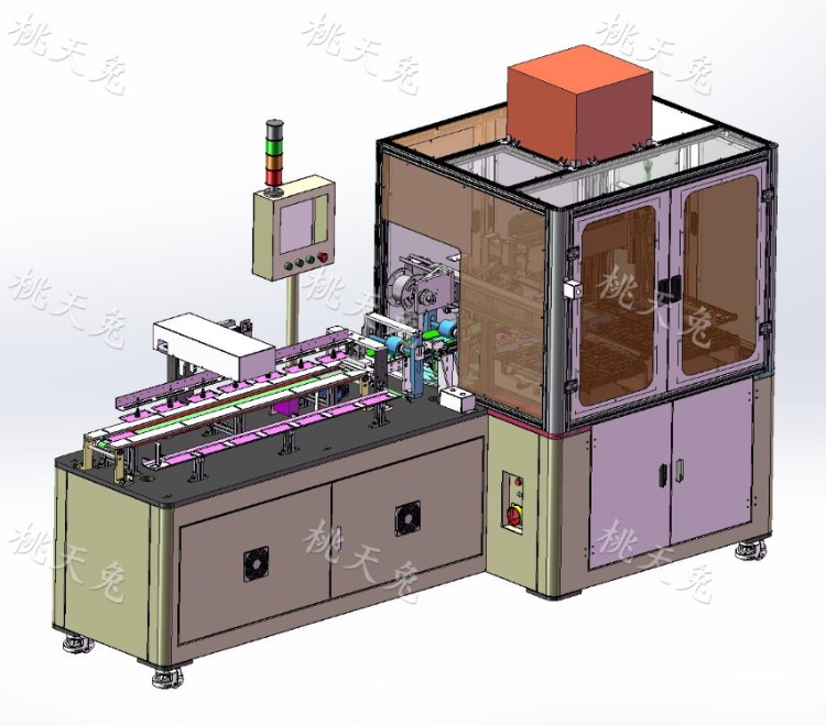 AF覆膜机 3D图纸 机械设备设计自动化三维模型3D图素材 - 图2