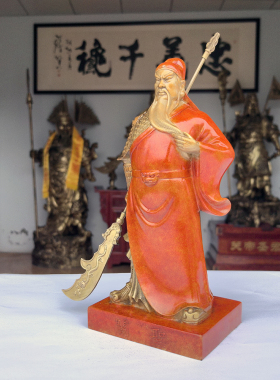 纯铜关公招财摆件礼品