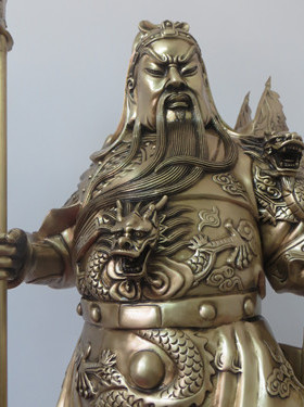 纯铜九龙关公武财神而二爷企业