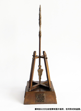 青铜关公青龙偃月刀招财摆件