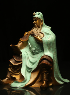 宇达关公二爷春秋武财神装饰青铜