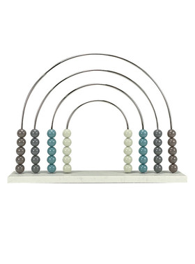 简约现代售楼处样板间儿童房桌面摆件半圆彩虹小狗积木创意装饰品