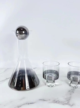 酒杯茶几水晶玻璃简约现代摆件