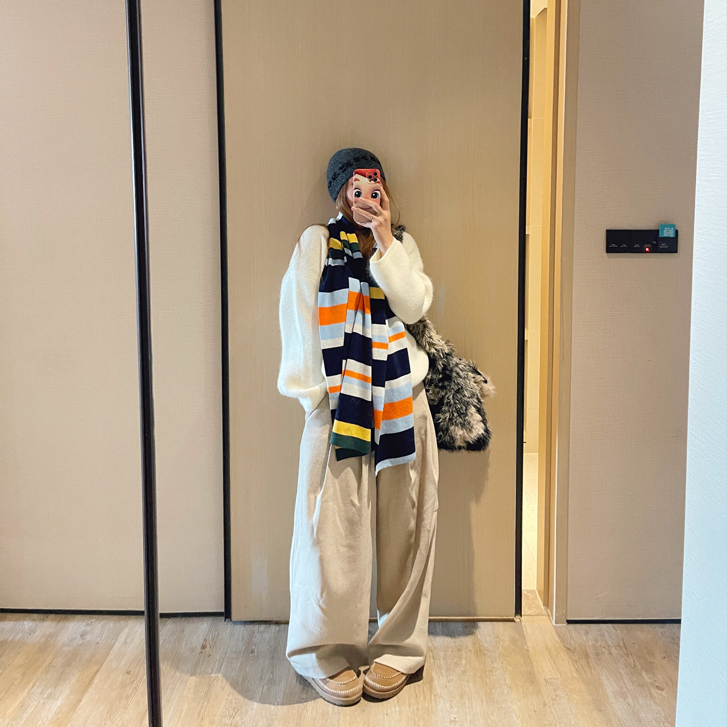 KOGIRL搭配色彩冬季撞色条纹围巾保暖围脖女柔软舒适,淘宝优惠券,粉丝福利购,淘宝优惠卷