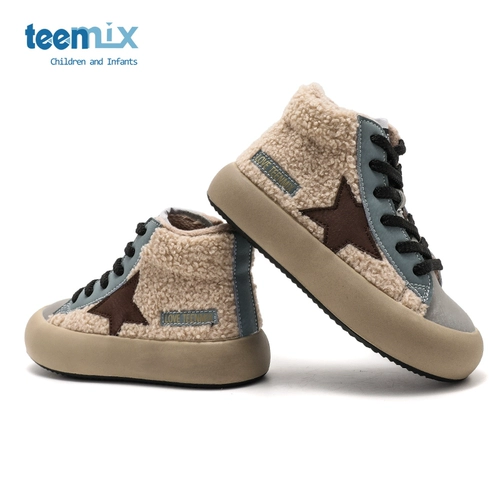 Зимние детские флисовые удерживающие тепло туфли для мальчиков