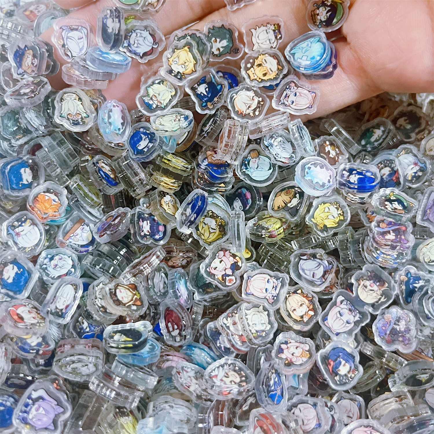 1cm原神散兵魈芙宁娜小红书同款亚克力片手工钥匙扣摇摇乐手机壳 - 图2